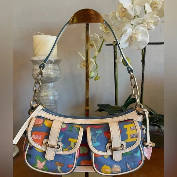 Dooney & Bourke Rainbow Zipper Shoulder Bag - Picture 1 of 14